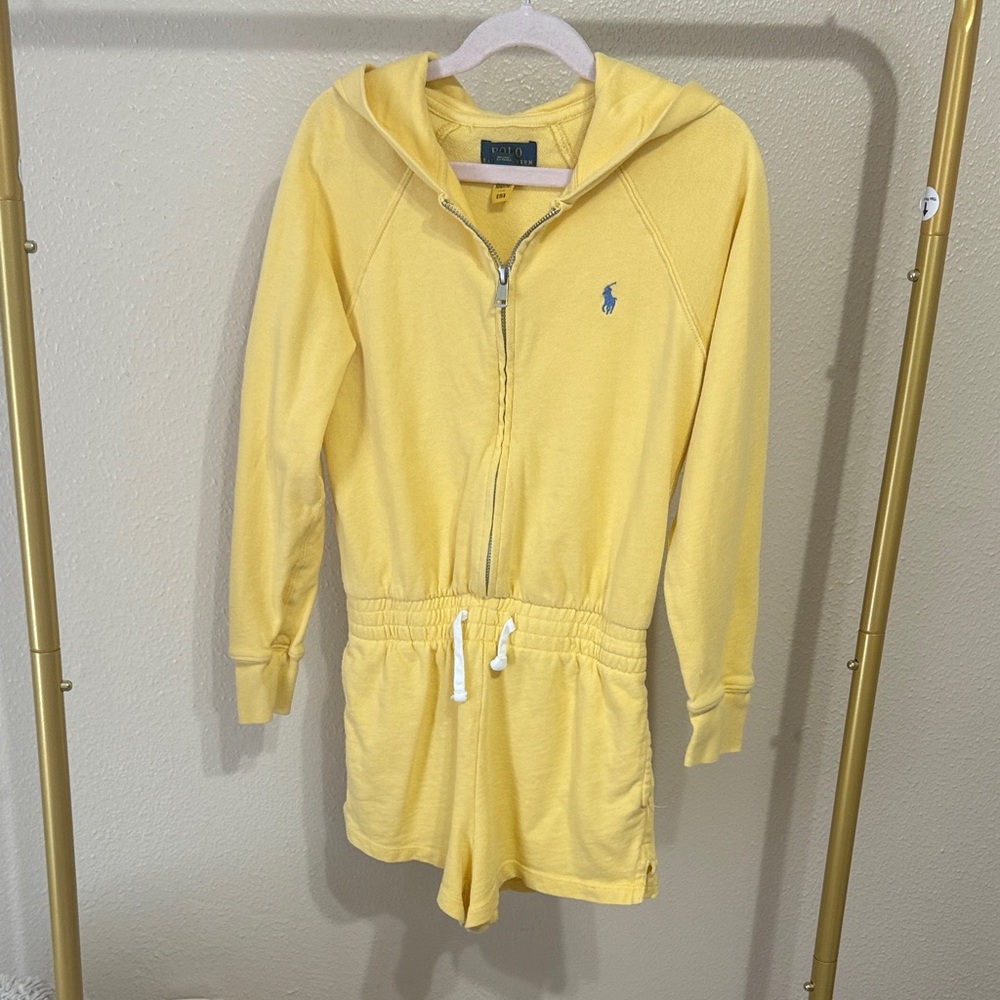 Ralph Lauren Yellow Hooded Romper